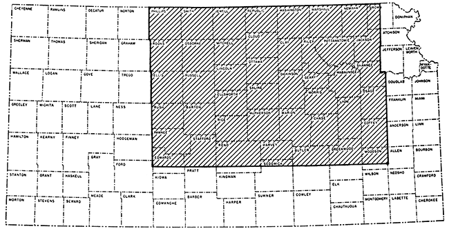 Report cover counties in north central and north east Kansas, from Phillips to brown in the north and Edwards to Woodson in the south.