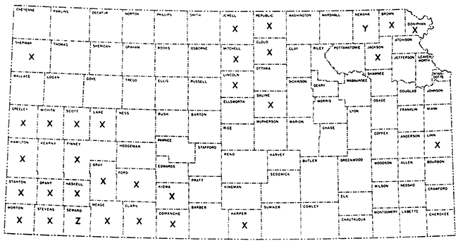 Kansas county records of buried Precambrian rocks.