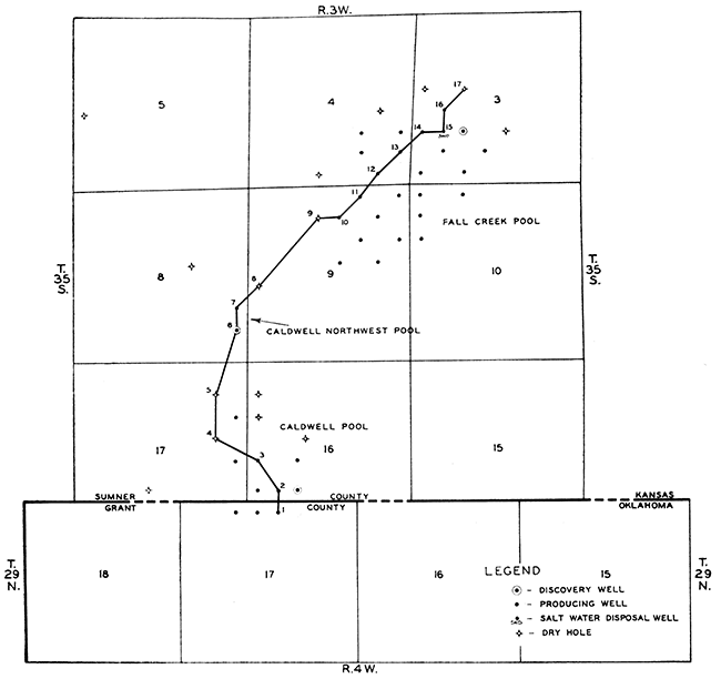 Index map showing location of southwest-northeast subsurface geologic section.