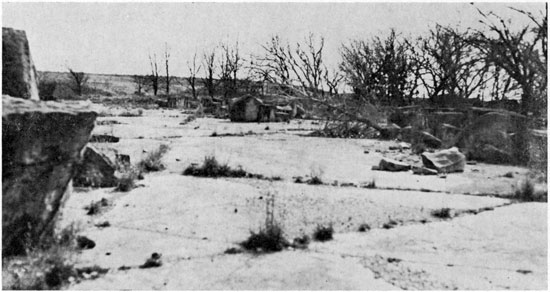 Black and white photo; Fort Riley Limestone.