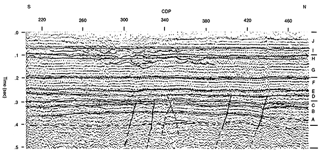 Seismic interpretation of line 2.