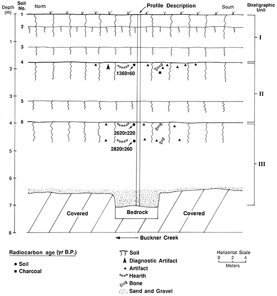 Cross-sectional diagram of section at site 14HO306.