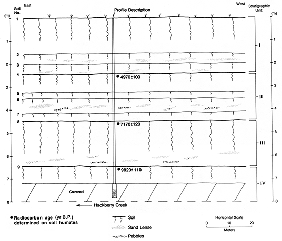 Cross-sectional diagram of section at site 14HO316.