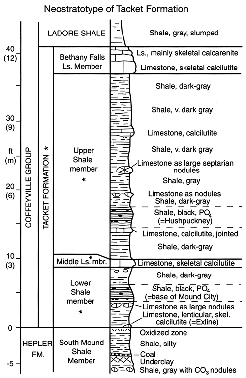 Measured section of Tacket Formation neostratotype.