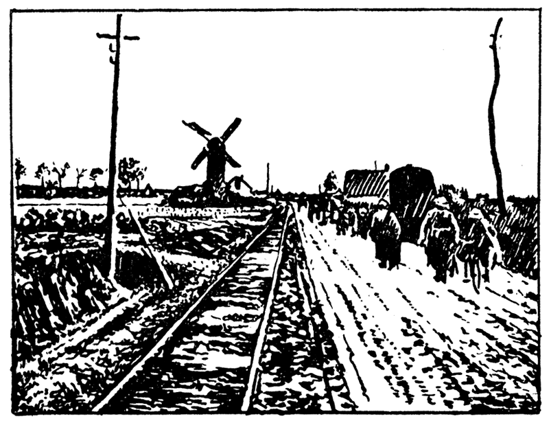 A typical scene on the flat plain of Flanders.