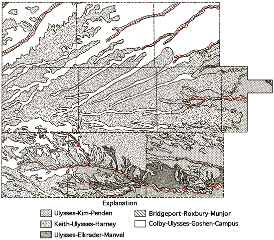 Soils in study area delineated.