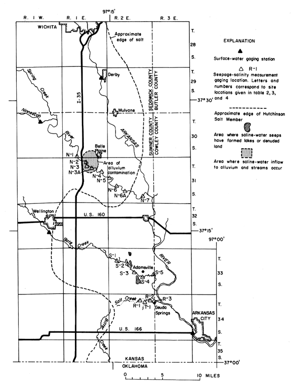 Location map of measuring sites.