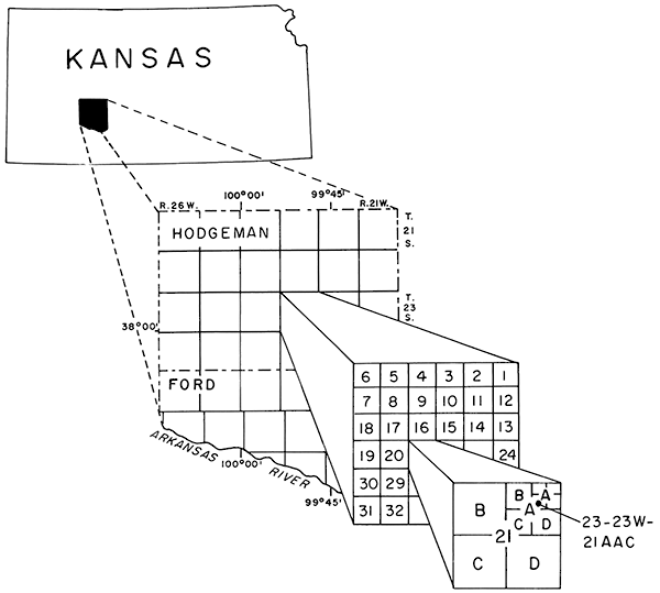 Study area in SW Kansas covers Hodgeman County and northern part of Ford County.