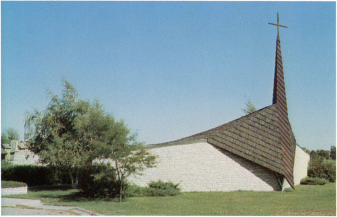 Color photo of the Peace Lutheran Church at Manhattan.