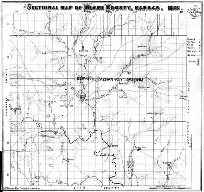 Scan of original map produced for 1865 map