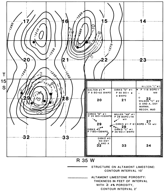 Structure and porosity of Altamont Limestone.