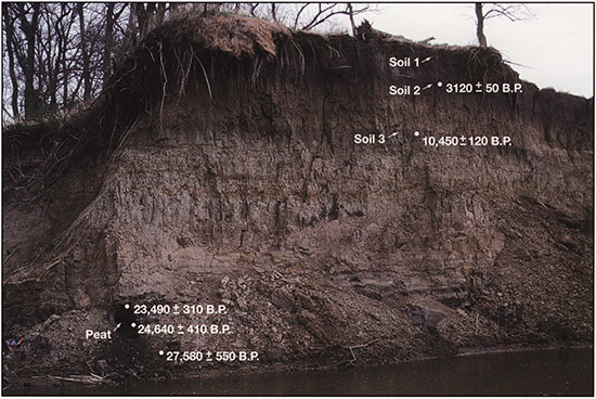 Photograph of the section at the Miles alluvial fan.