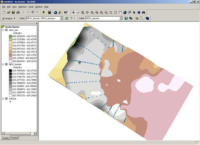 Screen view from Spatial Analyst software