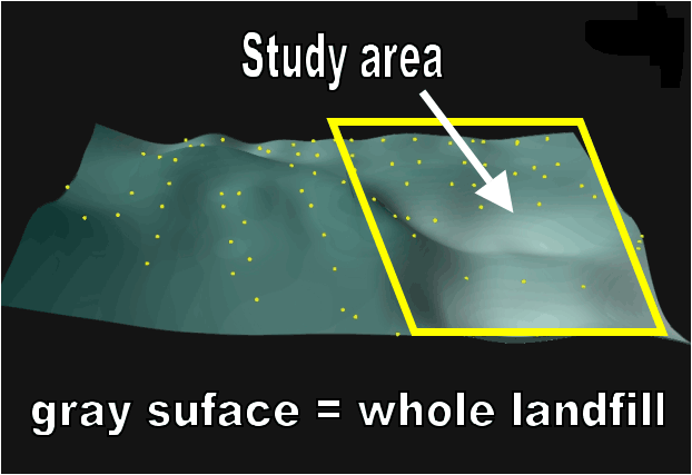 3-D surface created by GIS data from city