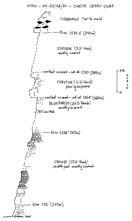 drawing of stratigraphic section