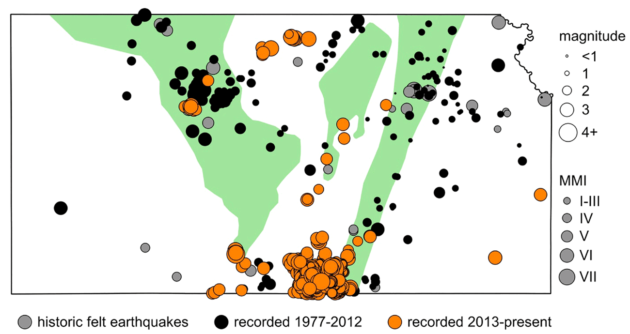 Kansas earthquakes through 2016 summarized.