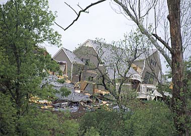 Photo of home destroyed by landslide