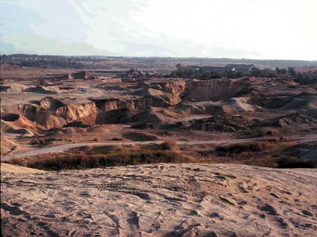 Photo of heavily mined area.