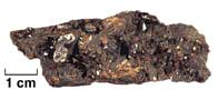 Photo of sphalerite; brown and brownish gray