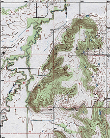 small part of a topographic map