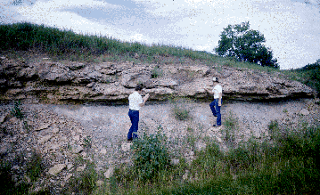 photo of a roadcut in Lyon County