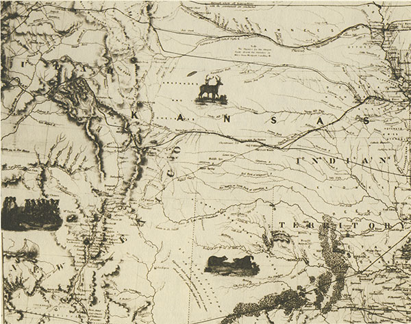 When Kansas was still a territory, it included land all the way to the Rocky Mountains.