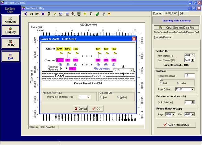 Program dialog box--Encoding Field Geometry.