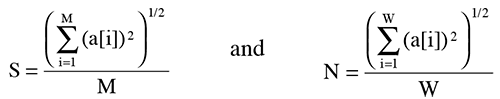 definitions for signal and noise