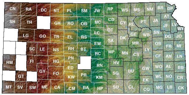 counties of Kansas--click to view data lists