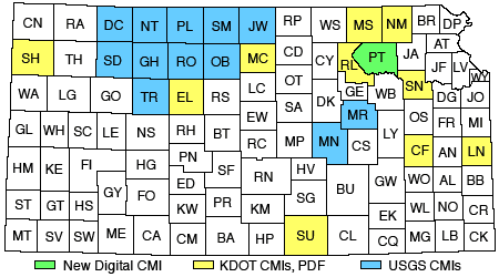 home map showing counties worked on.