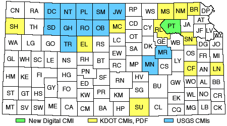 home map showing counties worked on.