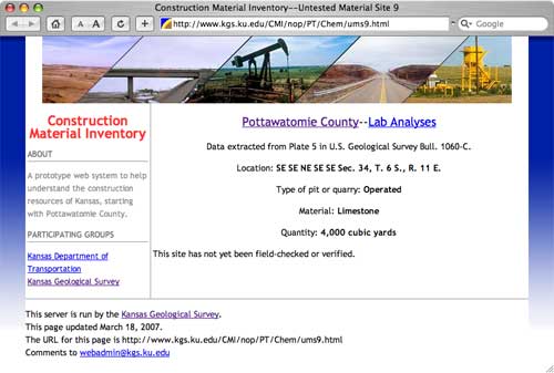 Limited information is available for many points from the USGS bulletin.