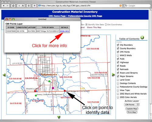Click on points to retreive additional data.