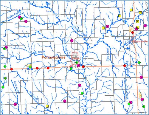 Major and minor streams shown.