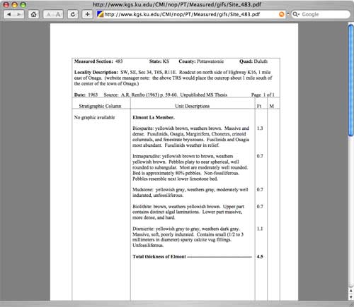 Example measured section PDF.