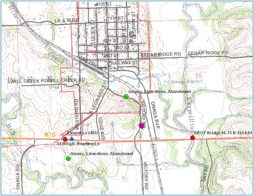 Scanned topographical maps can be added.