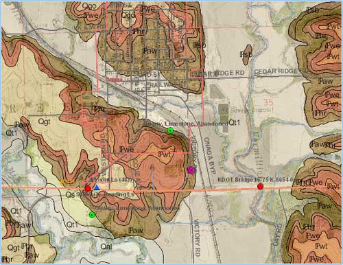 Map with several overlays.