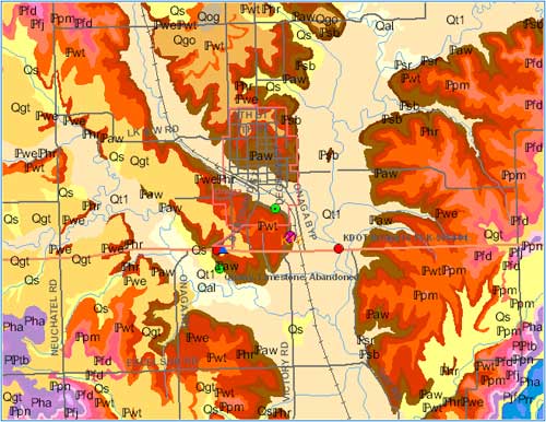 Zooming in make the geologic data easier to interpret.