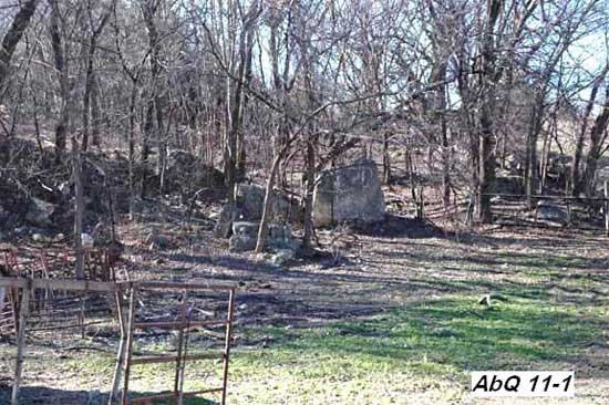 photo of large limestone blocks amongst trees
