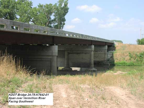 View of bridge from creek level
