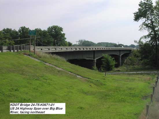 view from below bridge, grassy banks