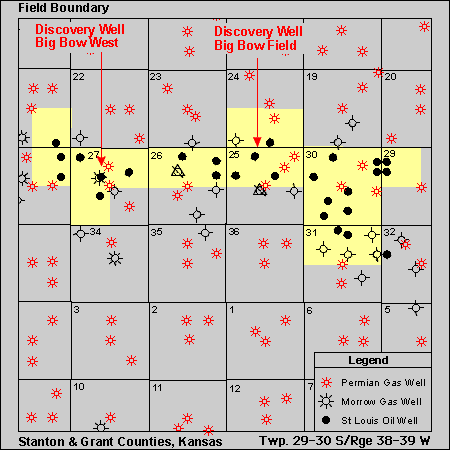 map of Big Bow field