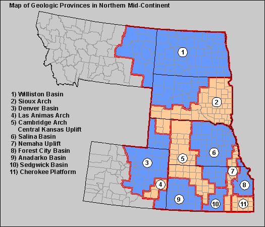 Northern Midcontinent Province Map