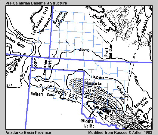 Precambrian Basement Structure Map
