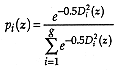 probability p(i)(z)