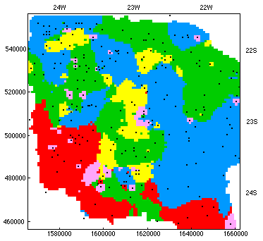 regionalized classification map