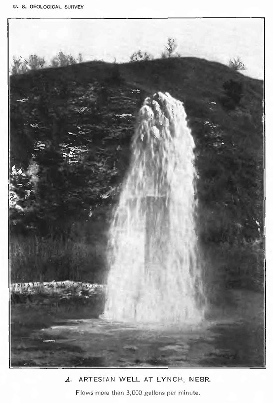 Artesian well at Lynch, Nebraska.