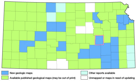 Index map of Kansas showing status of geologic mapping, 2001
