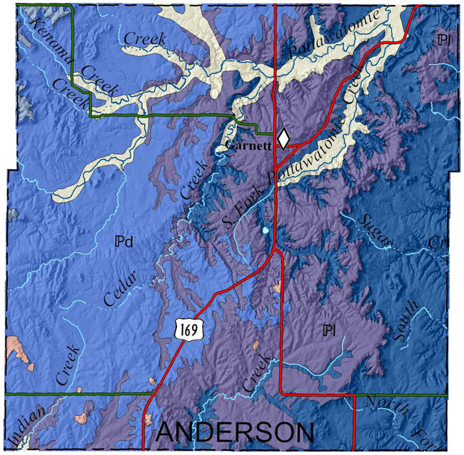 Anderson county geologic map