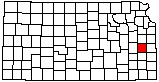 small index map of Kansas--click to move to new county